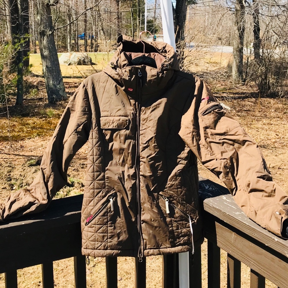 Roxy women’s ski jacket, brown, size small